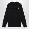 Moncler Black long-sleeved T-shirt with logo