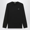 Moncler Black long-sleeve T-shirt with logo patch