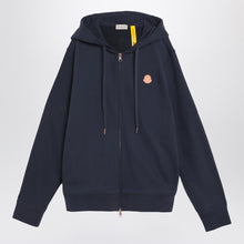 Moncler Genius Blue zip-up cotton sweatshirt