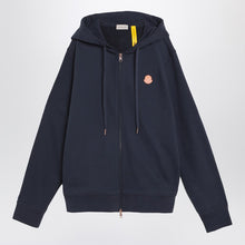  Moncler Genius Blue zip-up cotton sweatshirt