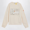 Moncler Genius Ivory white cotton sweatshirt