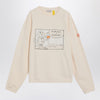 Moncler Genius Ivory white cotton sweatshirt