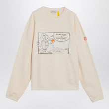  Moncler Genius Ivory white cotton sweatshirt