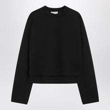  Moncler X Edward Enninful Black sweatshirt with asymmetric hem