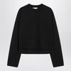 Moncler X Edward Enninful Black sweatshirt with asymmetric hem
