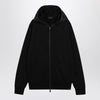Moncler Black zip cardigan in cotton and nylon