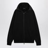 Moncler Black zip cardigan in cotton and nylon