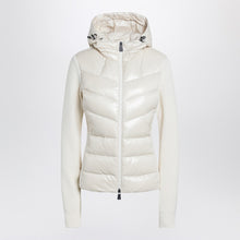  Moncler Grenoble White padded hoodie