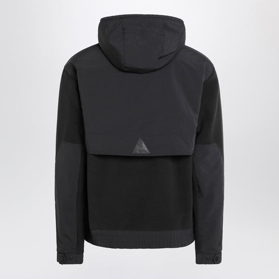 Moncler Grenoble Black Polartec hooded zip sweatshirt
