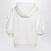 Moncler White short-sleeve jersey sweatshirt