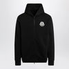 Moncler Black cotton hoodie with logo