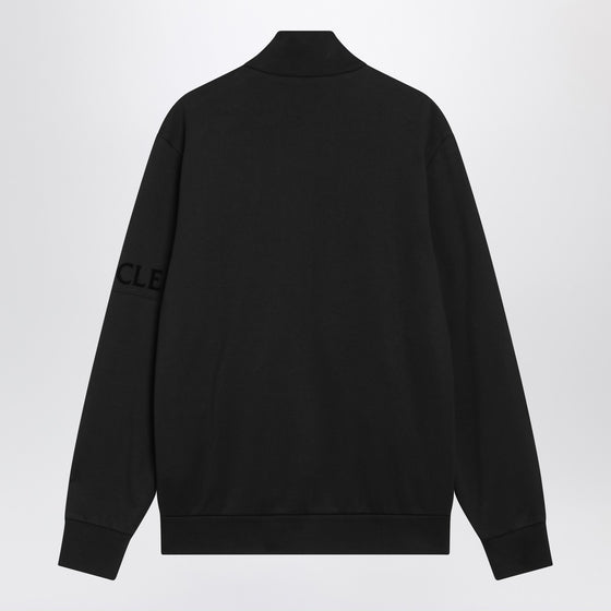 Moncler Black cotton zip hoodie