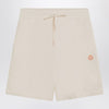 Moncler Genius Ivory white cotton shorts