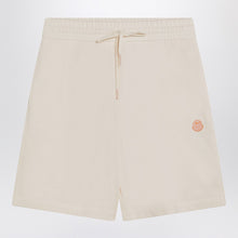 Moncler Genius Ivory white cotton shorts