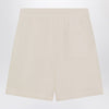 Moncler Genius Ivory white cotton shorts