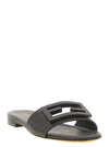 Fendi Brown Tube Slides