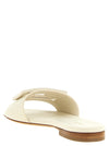 Fendi White Tube Slides