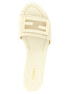 Fendi White Tube Slides