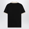 Valentino Black cotton piqué polo shirt with Vgold
