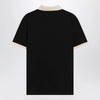Valentino Black cotton piqué polo shirt with Vgold