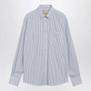 Valentino Ivory shirt with light blue and blue stripes