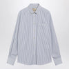 Valentino Ivory shirt with light blue and blue stripes