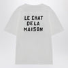 Valentino White T-shirt with Le Chat De La Maison print
