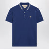Valentino Blue polo shirt with Vlogo patch