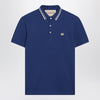 Valentino Blue polo shirt with Vlogo patch