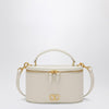 Valentino Garavani Vlogo Signature Mini Vanity Bag in ivory grained calfskin