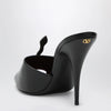 Valentino Garavani Black Coeur Vipère slide sandals in goatskin