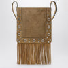 Valentino Garavani Beige Nellcôte bag in suede with fringes