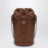 Valentino Garavani VLogo Signature Bucket Bag in Tobacco