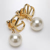 Valentino Garavani Golden VLogo Signature earrings with pearl
