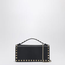  Valentino Garavani Black Rockstud chain wallet