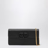 Valentino Garavani Vlogo chain wallet in black leather