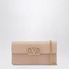 Valentino Garavani Vlogo pink leather wallet with chain