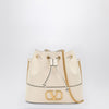 Valentino Garavani Vlogo ivory leather bucket bag