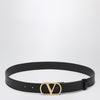 Valentino Black 3 cm Vlogo Signature leather belt
