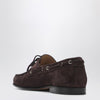 Valentino Garavani Brown suede lace-up loafers