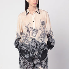  ZIMMERMANN Cream Rhiannon shirt with fantasy print