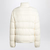 Moncler White puffer jacket with braids in cotton blend