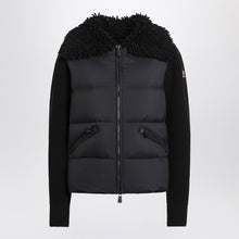  Moncler Grenoble Black padded wool cardigan