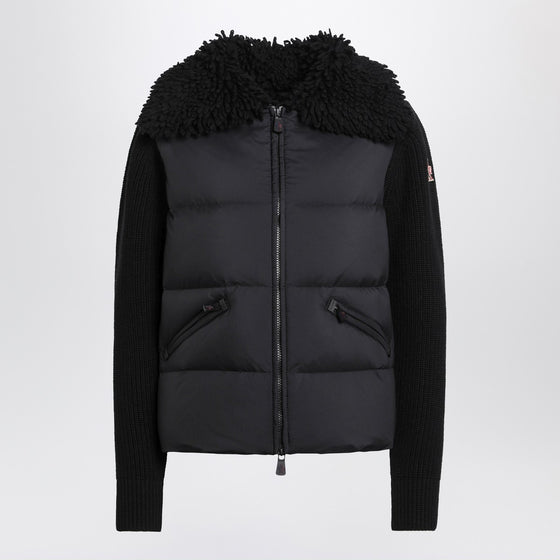 Moncler Grenoble Black padded wool cardigan