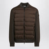 Moncler Cardigan with padded nylon knit sleeves