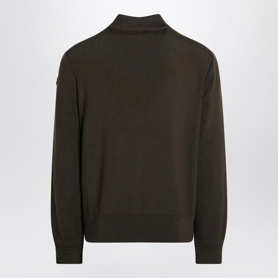 Moncler Cardigan with padded nylon knit sleeves