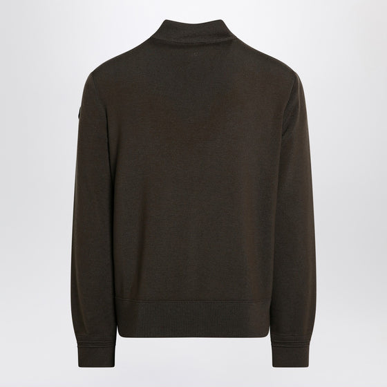 Moncler Cardigan with padded nylon knit sleeves