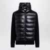 Moncler Blue padded wool zip-up hoodie
