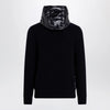 Moncler Blue padded wool zip-up hoodie