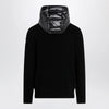 Moncler Black padded wool zip-up hoodie